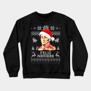 Simon Bolivar Feliz Navidad Crewneck Sweatshirt